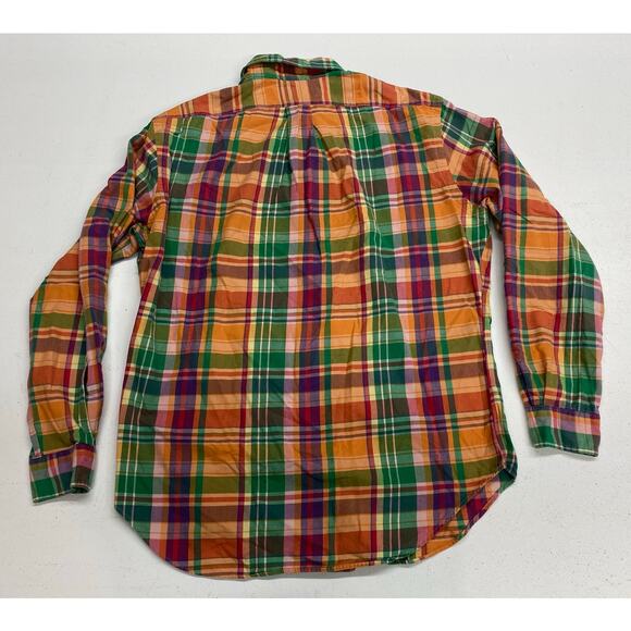 VTG Polo Ralph Lauren Madras India cotton plaid button up shirt, M - Picture 3 of 4
